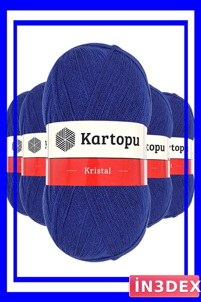 İN3DEX Navy Blue Crystal Hand Knitting Yarn Set of 5