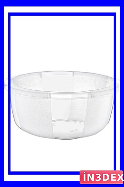 İN3DEX Round Plastic Storage Container with Lid Kitchen Organization