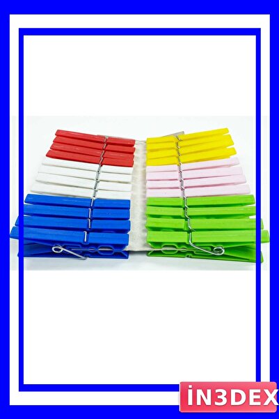 İN3DEX طقم مشابك غسيل من الفولاذ المقاوم للصدأ 24 قطعة