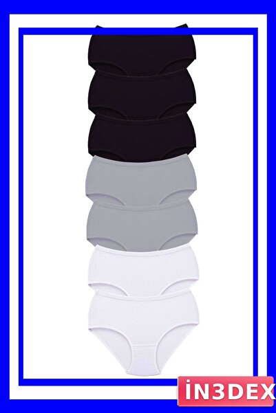 İN3DEX Women's High Waist Bato Panties 7-Pack Thick Elastic