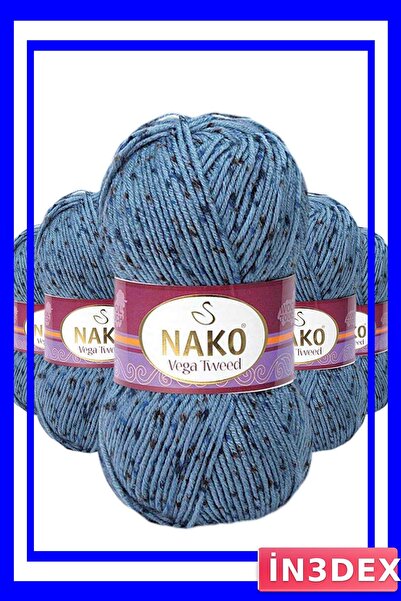 İN3DEX مجموعة من 5 خيوط حياكة يدوية من الأكريليك بنمط التويد