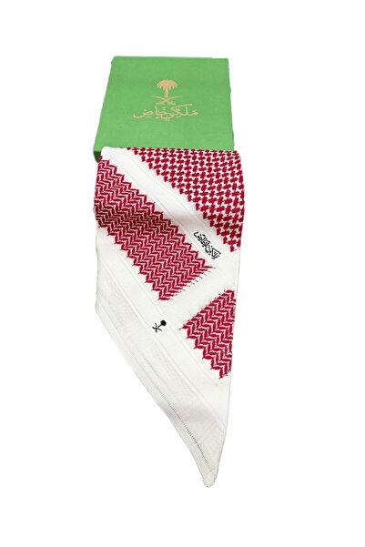 Gerenic Royal Special Shemagh made of 100% cotton - red/white, made in England