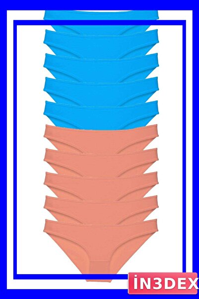 İN3DEX Set of 10 Lycra Women's Slip Underwear Powder Blue