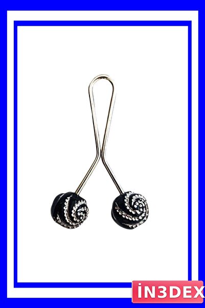 İN3DEX Hijab and Shawl Stabilizer Black Patterned Accessory