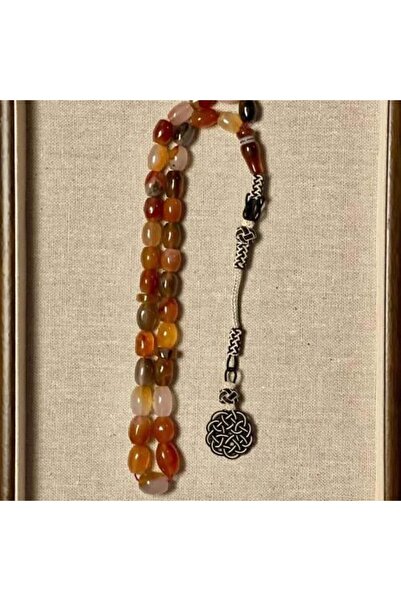 alomran orientals Yemeni agate rosary in cherry color
