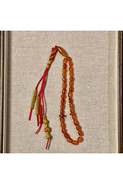 alomran orientals Yemeni agate rosary, honey color
