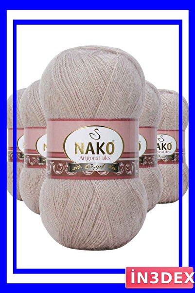İN3DEX Angora Blend Hand Knitting Yarn 5-Pack Pink Gray