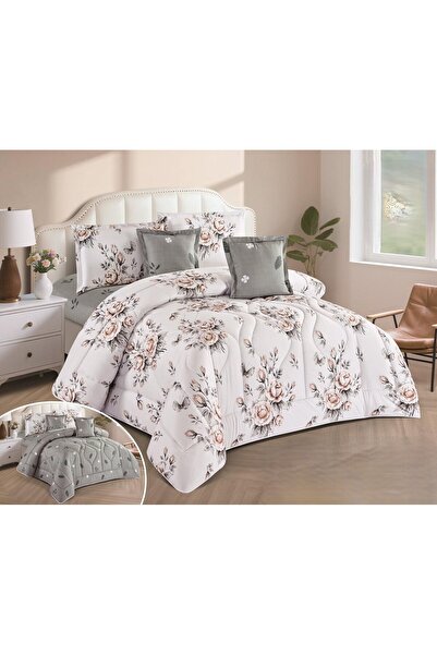 NAJMA Summer double bed sheet set, 6 pieces, for a refreshing summer. Duvet s...