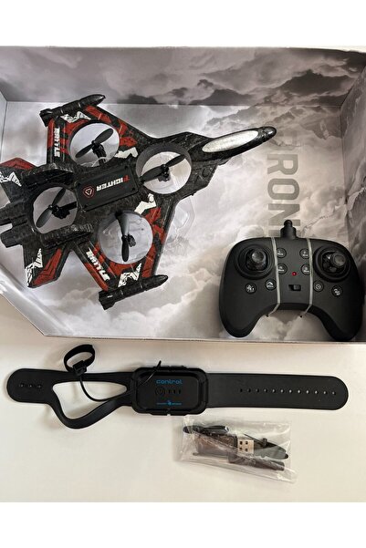 mavi su dünyası Uzaktan Kumandalı Kırmızı Uçak Dron Thunder Combat | 2.4Ghz 3...