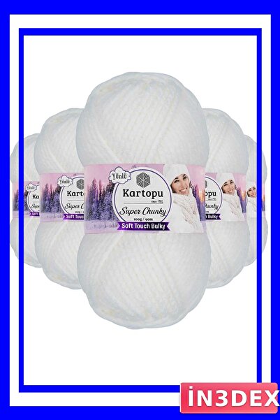 İN3DEX Thick Winter Hand Knitting Yarn 5 Pieces 100 Grams