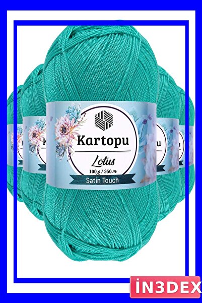 İN3DEX 5 Pieces of Green Knitting Yarn for Making Bikinis and Blouses