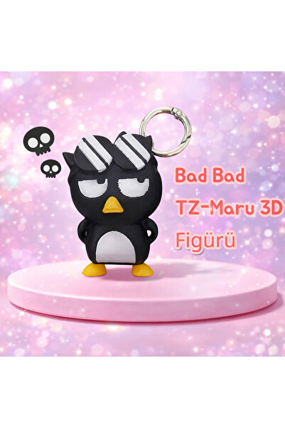 SANRIO Bad Badtz-Maru Licensed 3D Figure Keychain - Eco-Friendly Pla (Polylac...