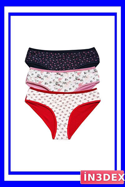 İN3DEX Cotton Lycra Bato Panties Set of 3 Wide Edge Patterned