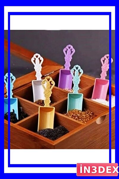 İN3DEX 6 Colorful Spice Spoon Set