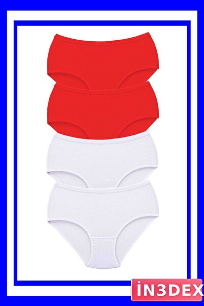 İN3DEX Women's High Waist Bato Panties 4-Pack Thick Elastic