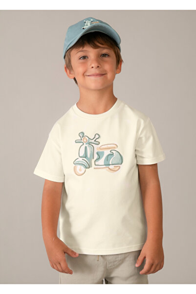 MAYORAL Момчешка тениска с къс ръкав и бродерия