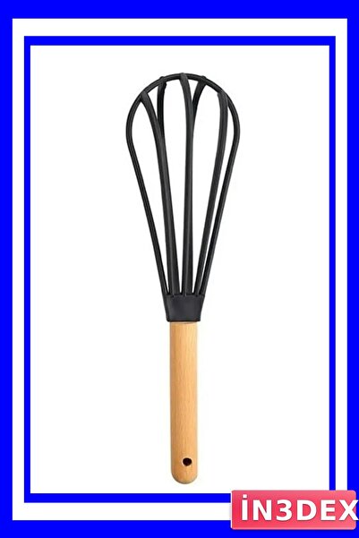 İN3DEX Ahşap Saplı Mutfak Çırpıcı El Aleti
