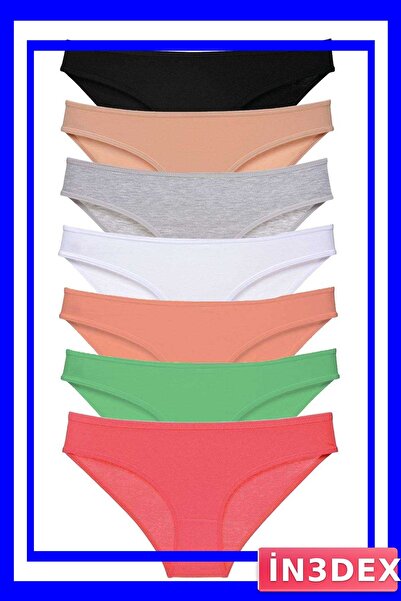 İN3DEX Lycra Women's Slip Panties Set of 7 Economical Package