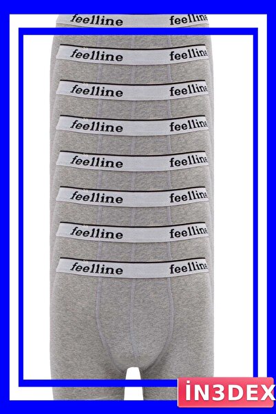 İN3DEX Gray Cotton Lycra Men's Boxer 8-Pack