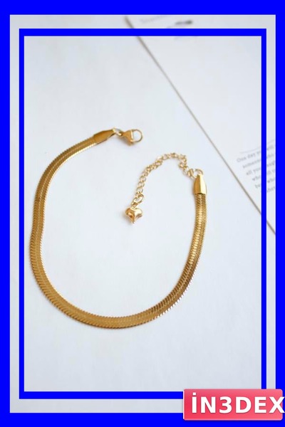 İN3DEX Gold Color Steel Chain Bracelet Italian Style Accessory