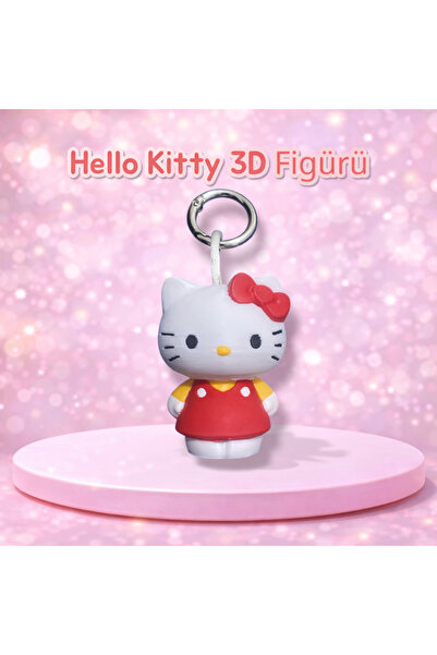 SANRIO Hello Kitty Lisanslı 3D Figür Anahtarlık - Çevre Dostu PLA (Polilaktik...