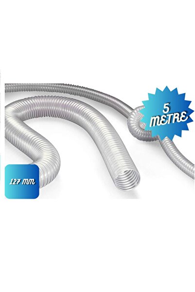 özgürce 1500W Toz Emme Makinası Hortumu 127mm Bakır Telli Şeffaf 5m