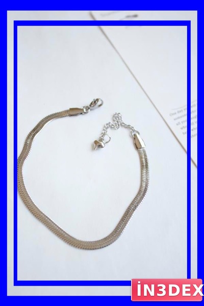 İN3DEX Silver Color Steel Chain Bracelet