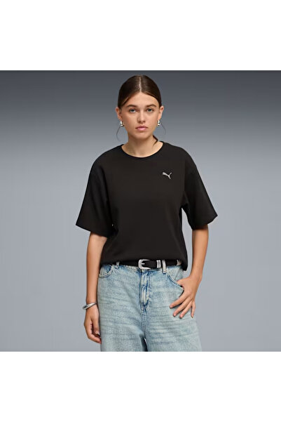 Puma تي شيرت نسائي أسود من ESS ELEVATED 69181301