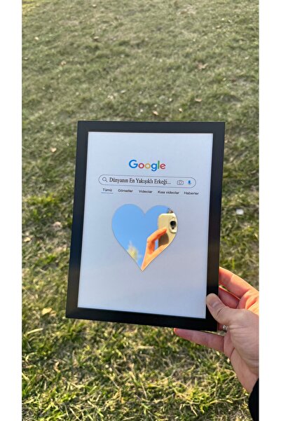 BİRBEYSTORE The Most Handsome Man in the World Wooden Tabletop Mirror Model w...