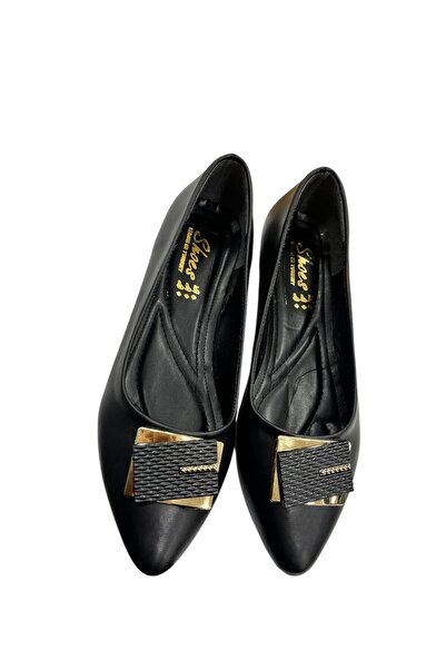 Acarbey Shoes Çift Kare Tokalı Babet
