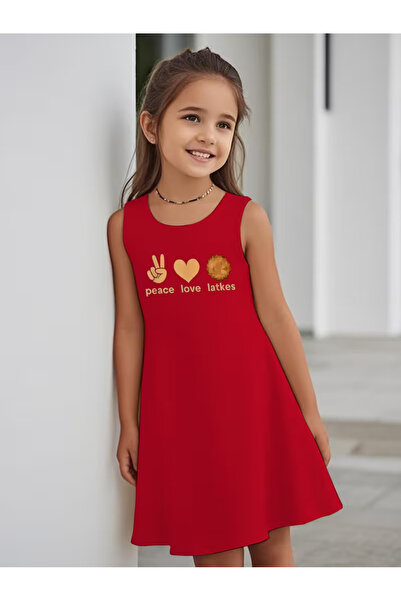 Cevval Girls' Dress Draped Printed