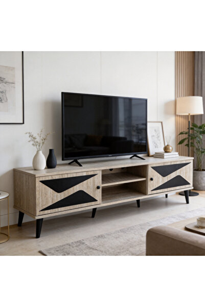 Bleco Wooden Living Room TV Cabinet with Storage, Indoor Furniture for Living...