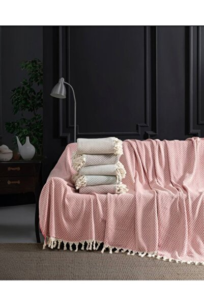 Buğlem Homee Jakarlı El Örmesi Yatak ve Koltuk Örtüsü