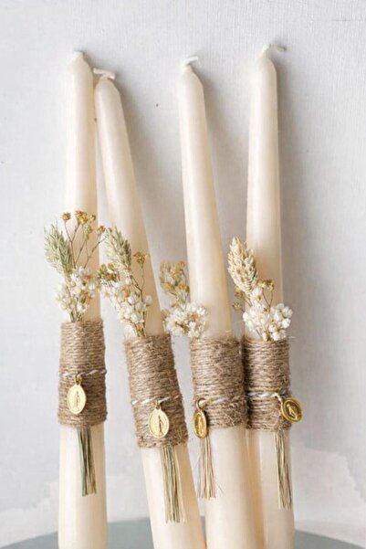 Muud Atelier Özel Süslemeli Kişiselleştirilebilinir Kokulu Şamdan Mum Hediyel...