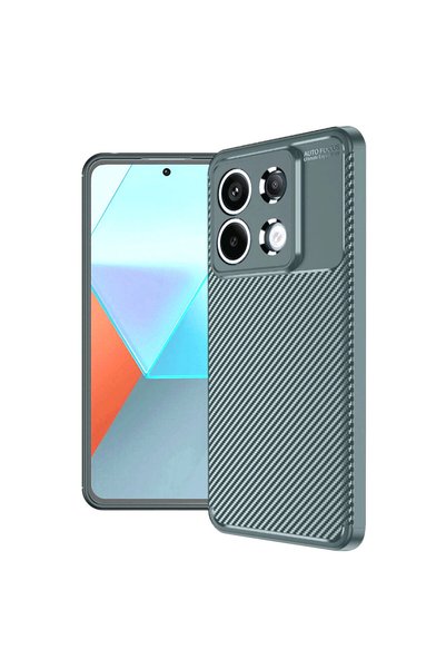 halkhouse Redmi Note 13 Pro 4G Kılıf Kamera Korumalı Karbon Görünümlü Focus N...