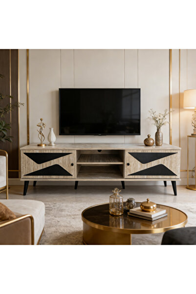 Bleco Wooden Living Room TV Cabinet with Storage, Indoor Furniture for Living...