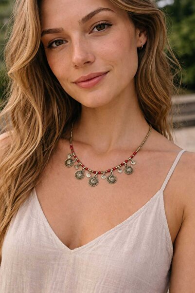 cleopatra takı aksesuar Tilbe Spiral Figured Ethnic Women's Necklace