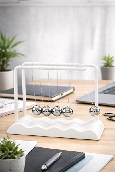 EVENT Newton Denge Topu Metal Bilyalı Masaüstü Dekoratif Stres Giderici Ofis ...