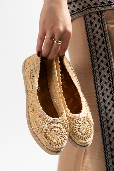 SU PERİSİ Lynfashoes Women's Flat Shoes Daily Knitwear Comfortable