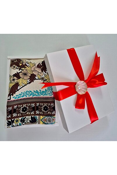 OnlyForYou Silk scarf set, in gift box + elegant brooch