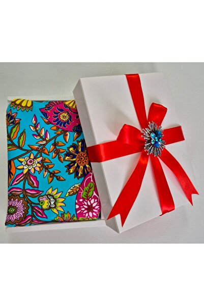styleFlex Silk scarf set, in gift box + elegant brooch