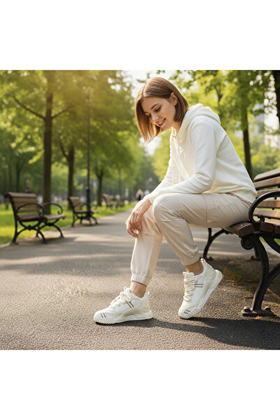 BEST WOMAN Women's Beige Ultra-Lightweight Sneakers - Flexible Walking Shoes ...