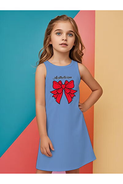 Cevval Girls' Dress Draped Printed