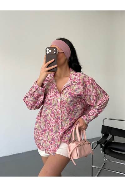 OLİSSE Kadın Lora Floral Desen Gömlek