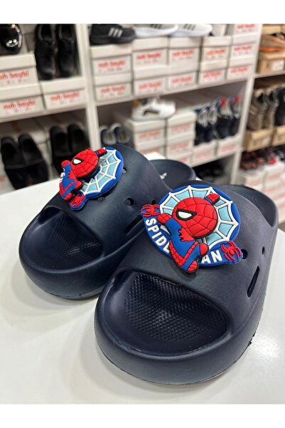 nuh kids Figürlü Lacivert Erkek Çocuk Terliği