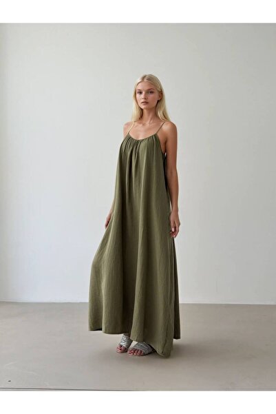 Cistern İstanbul Kadın Askılı Uzun Elbise