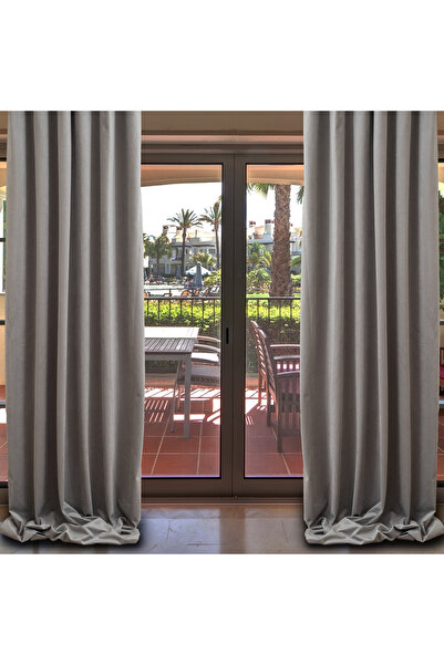 Casasro Set of 2 curtains, 140x245cm, Lux Velvet 335gr/sqm, Grey