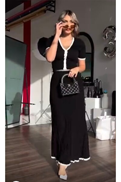 Abalı Yeni sezon kışlık etekli 2li takım Yumuşak triko majbur.Lazanya model