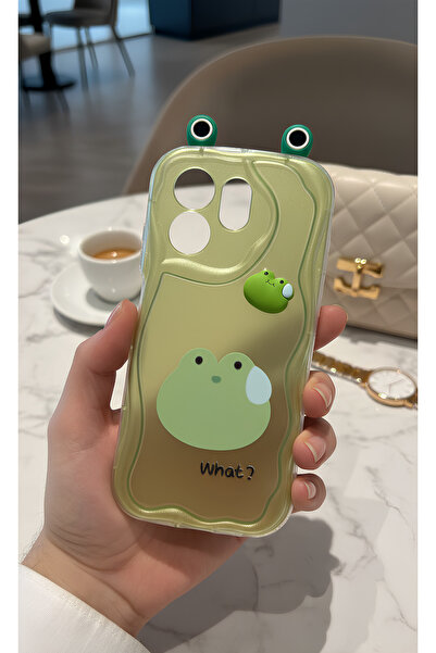 TechTrove حافظة هاتف مموجة بتصميم ضفدع أخضر لطيف ثلاثي الأبعاد متوافقة مع هات...