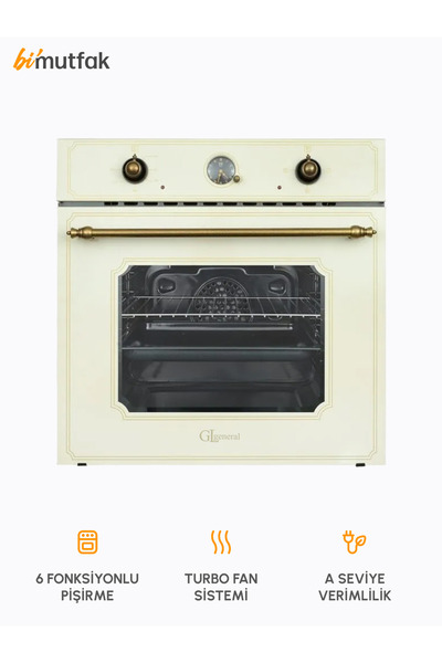 GL GENERAL Rustic 60cm 6 Fonksiyonlu Ankastre Fırın